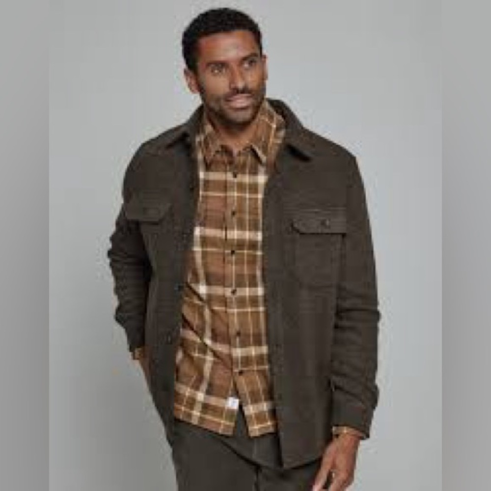 7 Diamonds Sherpa Lined Herringbone Shacket XXL